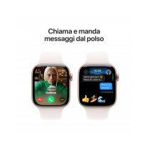 Apple Watch Series 10 GPS 42mm Rose Oro Cassa Alluminio con Cinturino Sport Rosa Fard - M/L