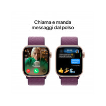 Apple Watch Series 10 GPS 42mm Rose Oro Cassa Alluminio con Plum Sport Loop