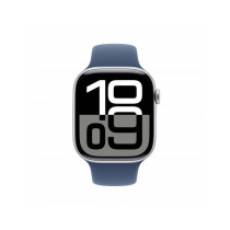 Apple Watch Series 10 GPS 46mm Argento Cassa Alluminio con Denim Sport Band - M/L