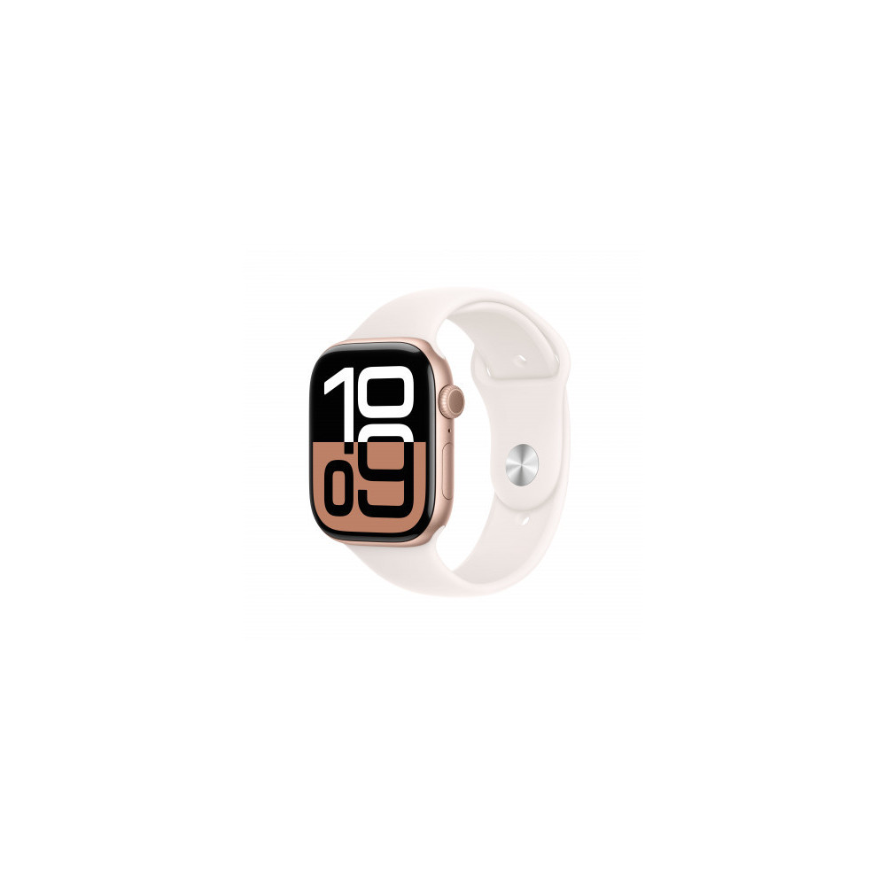 Apple Watch Series 10 GPS 46mm Rose Oro Cassa Alluminio con Cinturino Sport Rosa Fard - M/L