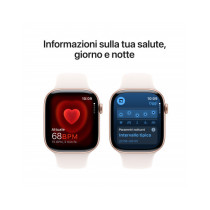 Apple Watch Series 10 GPS 46mm Rose Oro Cassa Alluminio con Cinturino Sport Rosa Fard - M/L