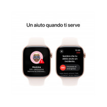 Apple Watch Series 10 GPS 46mm Rose Oro Cassa Alluminio con Cinturino Sport Rosa Fard - M/L
