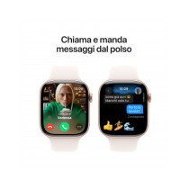 Apple Watch Series 10 GPS 46mm Rose Oro Cassa Alluminio con Cinturino Sport Rosa Fard - M/L