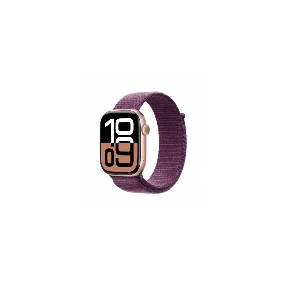 Apple Watch Series 10 GPS 46mm Rose Oro Cassa Alluminio con Plum Sport Loop