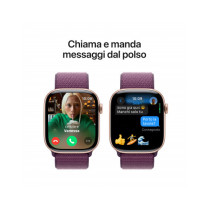 Apple Watch Series 10 GPS 46mm Rose Oro Cassa Alluminio con Plum Sport Loop