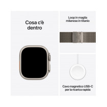 Apple Watch Ultra 2 GPS + Cellular 49mm Cassa Titanio Naturale con Titanio Naturale Milanese Loop - L
