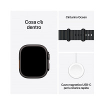 Apple Watch Ultra 2 GPS + Cellular 49mm Cassa Titanio Nero con Cinturino Ocean Nero