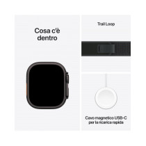 Apple Watch Ultra 2 GPS + Cellular 49mm Cassa Titanio Nero con Nero Trail Loop - M/L