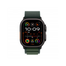 Apple Watch Ultra 2 GPS + Cellular 49mm Cassa Titanio Nero con Verde Scuro Alpine Loop - Small