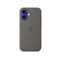Custodia con Magsafe in Silicone per iPhone 16 - Grigio Pietra
