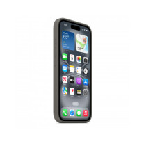 Custodia con Magsafe in Silicone per iPhone 16 - Grigio Pietra