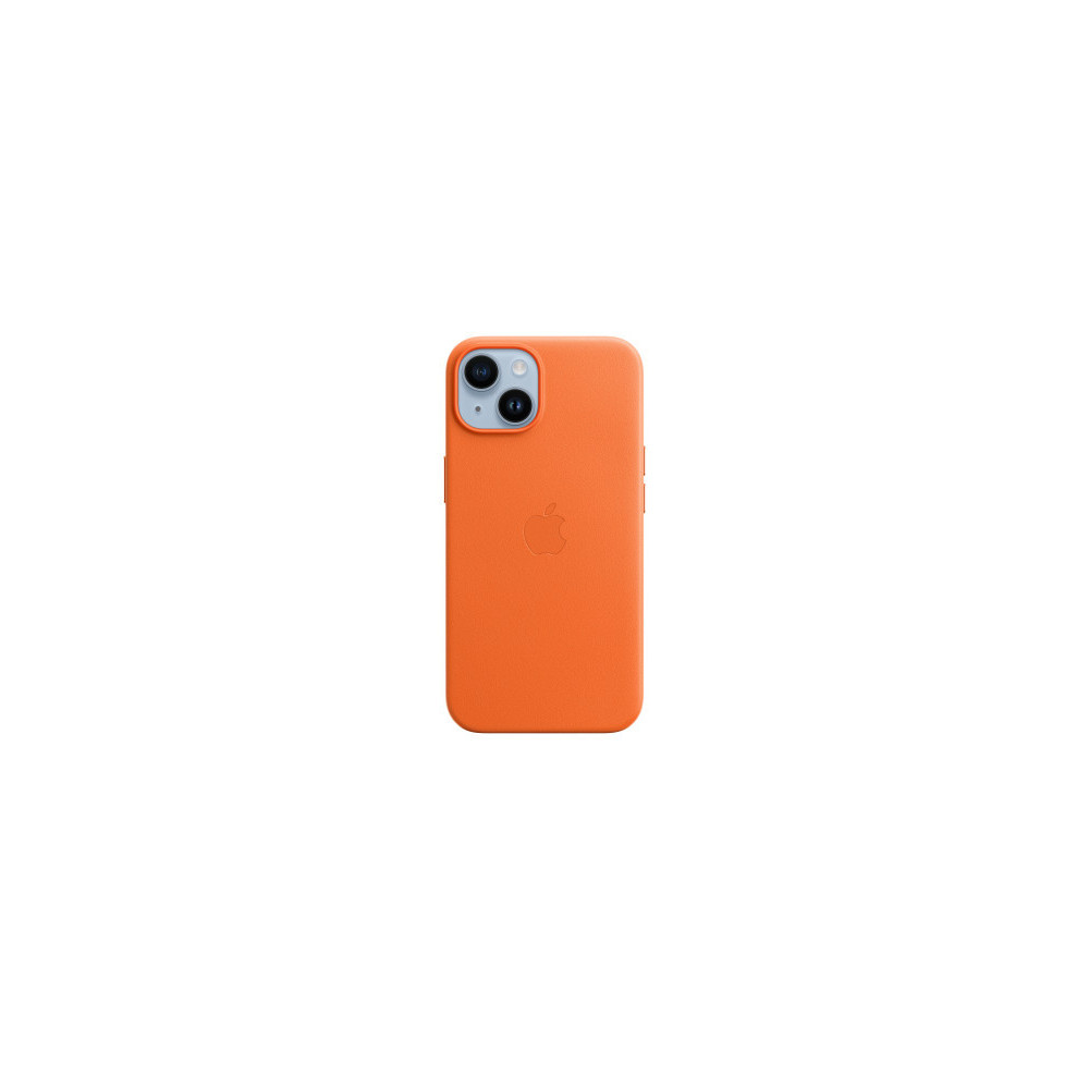 Custodia con Magsafe in Pelle per iPhone 14 - Arancione