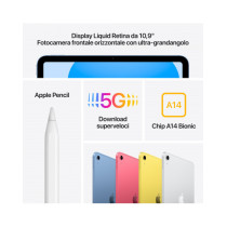 10.9-inch iPad Wi-Fi + Cellular 256GB (A14) - Argento