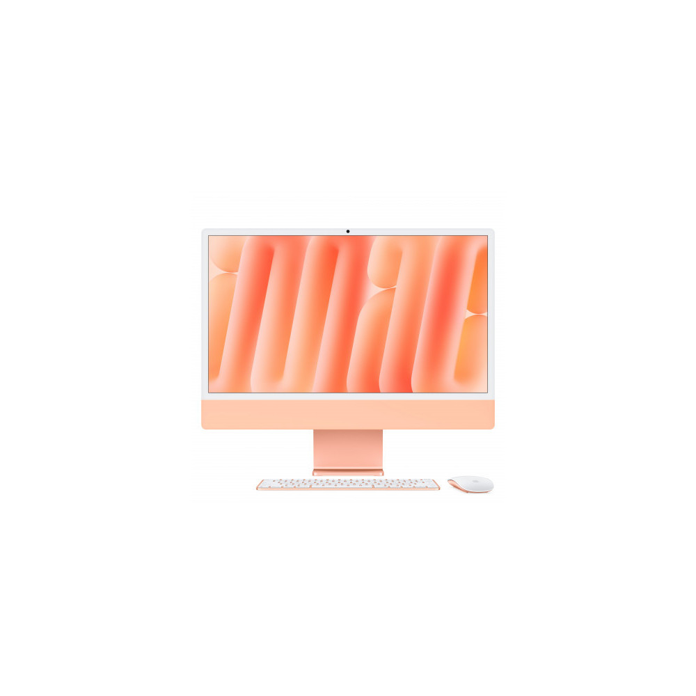 iMac arancione - RAM 16GB di memoria unificata - HD SSD 256GB - Gigabit Ethernet - Magic Trackpad - Magic Keyboard con Touch ID 