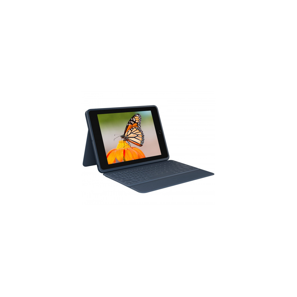 Logitech Rugged Combo 3 - Custodia con tastiera per iPad  (7ª, 8ª e 9ª gen) - Classic Blue