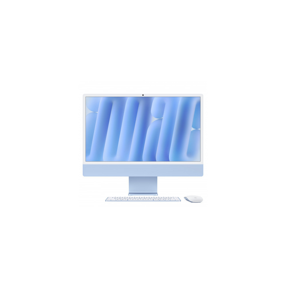 iMac blu - RAM 16GB di memoria unificata - HD SSD 256GB - Gigabit Ethernet - Magic Trackpad - Magic Keyboard con Touch ID e tast