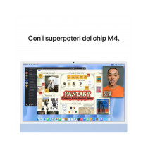 iMac blu - RAM 16GB di memoria unificata - HD SSD 256GB - Gigabit Ethernet - Magic Trackpad - Magic Keyboard con Touch ID e tast