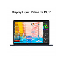 MacBook Air 13" con chip M2 - Mezzanotte - Chip Apple M2 con CPU 8-core e GPU 10-core - RAM 16GB - SSD 2TB - Alimentatore da 35W