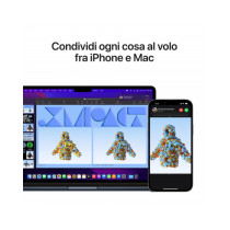 MacBook Air 13" con chip M2 - Mezzanotte - Chip Apple M2 con CPU 8-core e GPU 10-core - RAM 16GB - SSD 2TB - Alimentatore da 35W