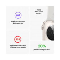 2023 Apple Watch SE GPS 44mm Galassia Cassa in alluminio con Galassia Sport Band