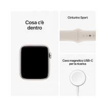 2023 Apple Watch SE GPS 44mm Galassia Cassa in alluminio con Galassia Sport Band