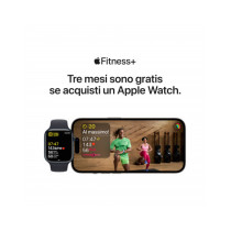 2022 - Apple Watch Series 8 GPS + Cellular 45mm Cassa in acciaio color oro Case con Galassia Sport Band