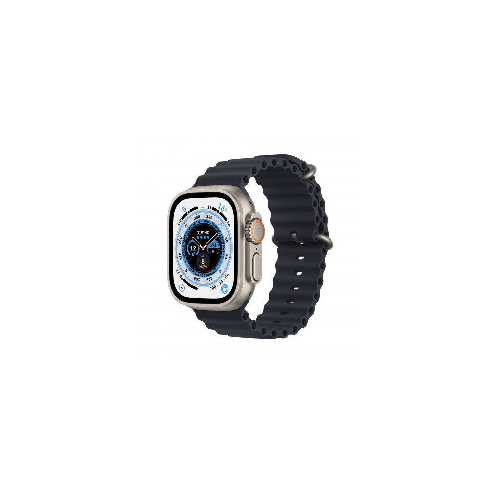 Apple Watch Ultra GPS + Cellular, 49mm Cassa in titanio con Mezzanotte Ocean Band