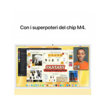 iMac giallo - RAM 16GB di memoria unificata - HD SSD 256GB - Gigabit Ethernet - Magic Trackpad - Magic Keyboard con Touch ID e t