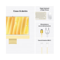 iMac giallo - RAM 16GB di memoria unificata - HD SSD 256GB - Gigabit Ethernet - Magic Trackpad - Magic Keyboard con Touch ID e t