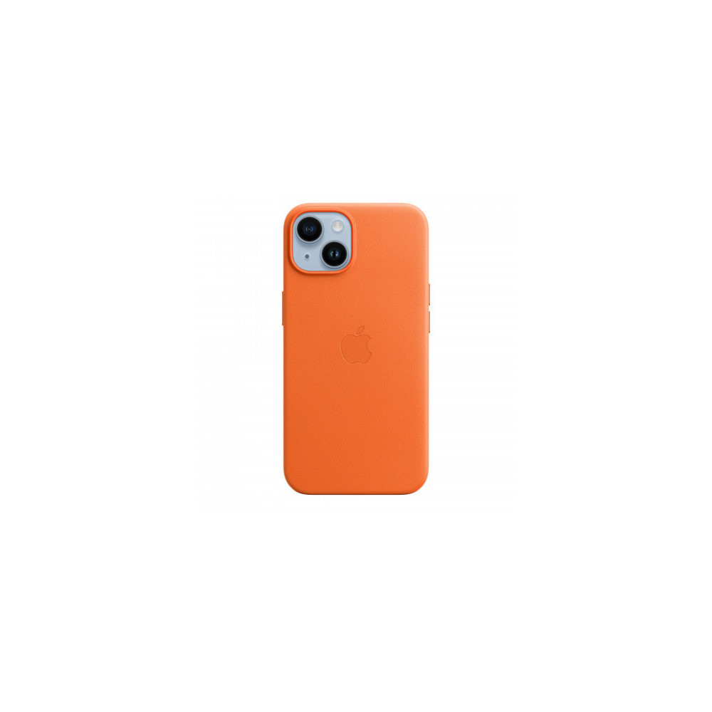 Custodia con Magsafe in Pelle per iPhone 14 - Arancione