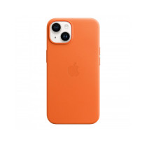 Custodia con Magsafe in Pelle per iPhone 14 - Arancione
