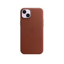 Custodia con Magsafe in Pelle per iPhone 14 Plus - Terra D'ombra
